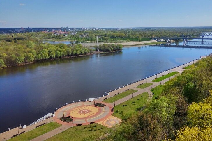 Sozh river and embankment