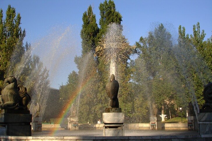 阿拉木图的喷泉