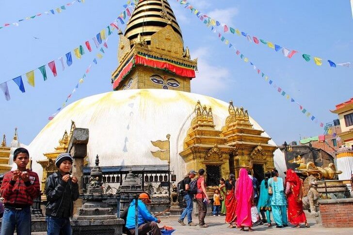 Centre du temple de Swayambhunath