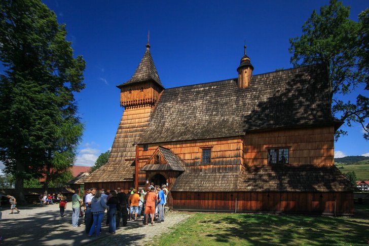 小波兰南部的木制教堂