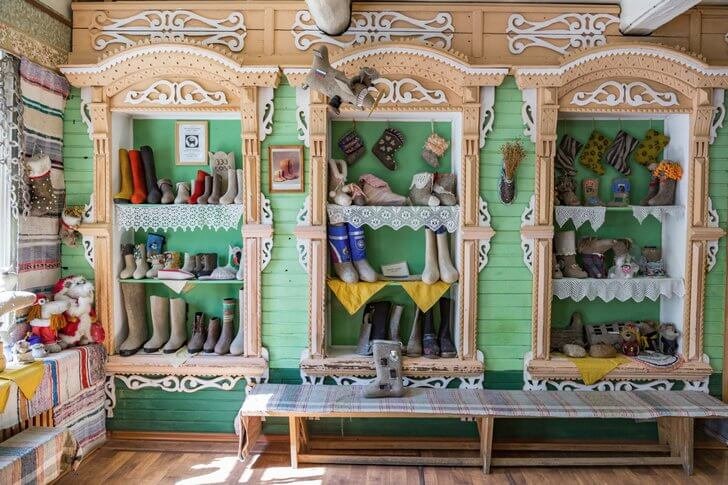 Museum Russian felt boots