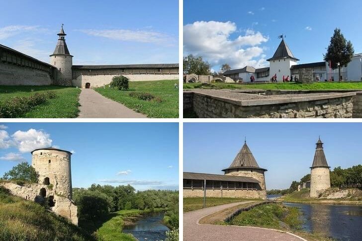 Torres da fortaleza de Pskov