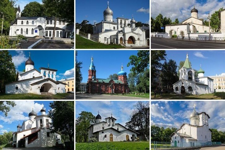 プスコフの教会と寺院