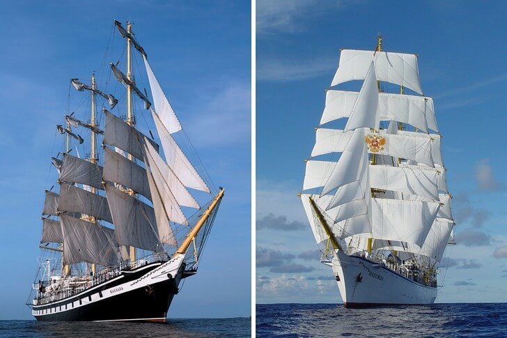 Fregatten „Pallada“ und „Nadezhda“
