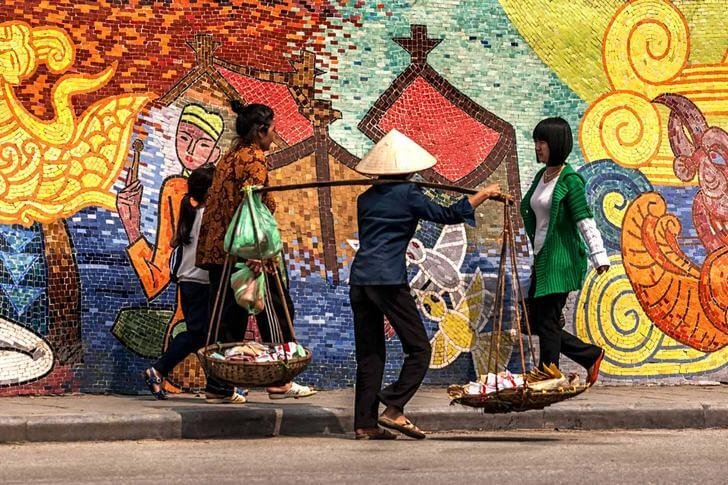 Mosaico de cerámica de Hanoi